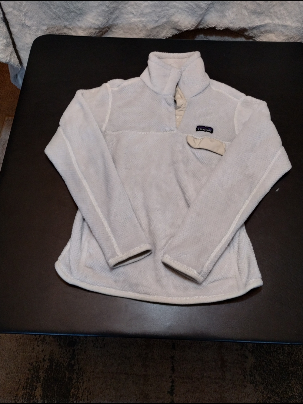 Patagonia Light Gray Fleece Pullover Sz Medium